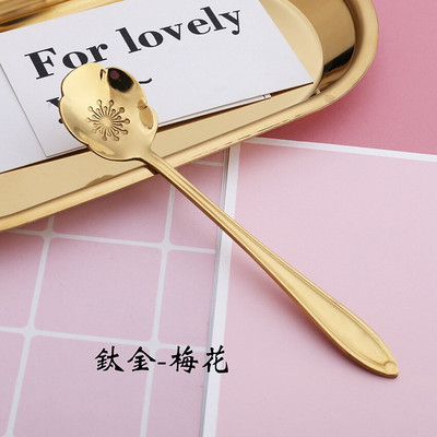 10 vnt. Nauji širdies gėlių vyšnių saulėgrąžų kavos kaušeliai iš nerūdijančio plieno graviruoti kavos šaukšteliai vakarėliams, vaikams, moterims, dovanoms