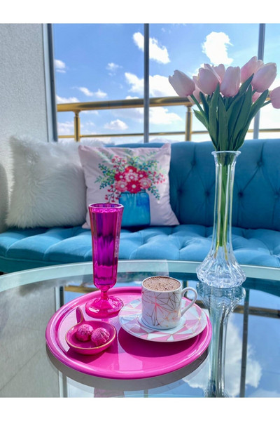 1 részes rozsdamentes acél kerek, mintás fekete kiszerelés, dekoratív tálalótálca, tea, sütemény, kerek kávé arany kiszerelés