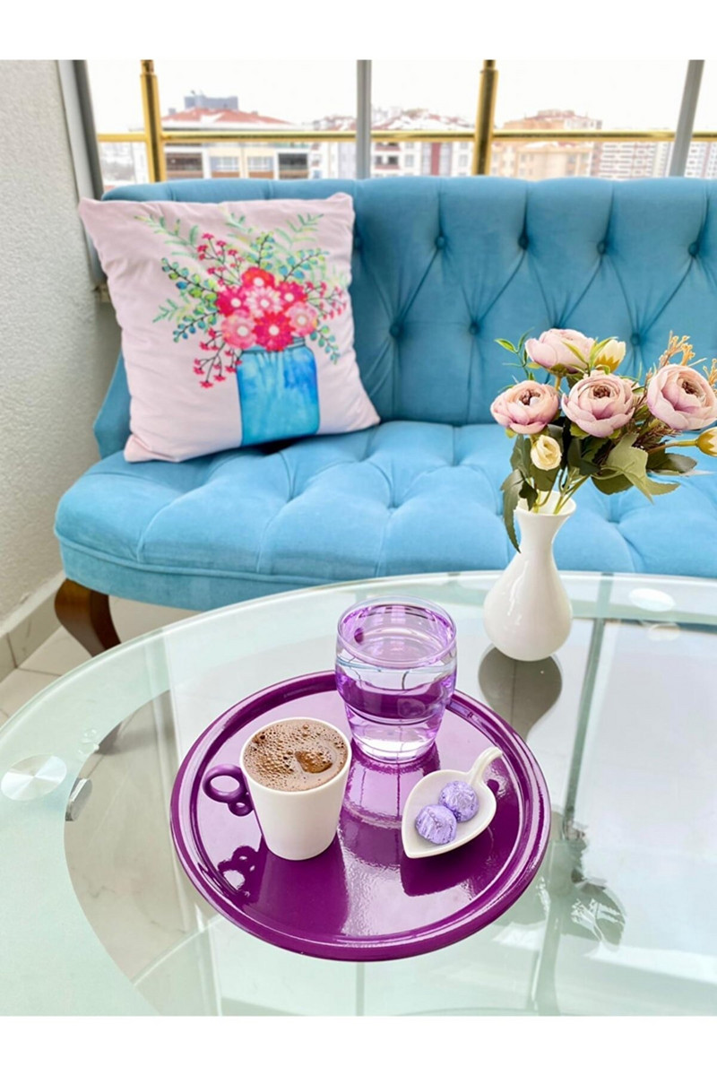 1 részes rozsdamentes acél kerek, mintás fekete kiszerelés, dekoratív tálalótálca, tea, sütemény, kerek kávé arany kiszerelés