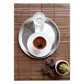 Nerūdijančio plieno apvali serviravimo lėkštė Padėklas arbata Kavos skanėstai Kavinės produktai Virtuvės organizatoriai Nemokamas pristatymas Daugiafunkcis