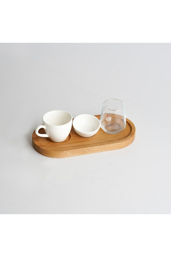 ξύλο Παρουσίαση καφέ - τσάι - φυσικό Έγχρωμο ξύλινο κέικ φαγητού κουζίνας δίσκος αποθήκευσης οργάνωσης σερβιρίσματος δίσκου διακόσμηση σπιτιού