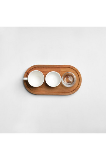 ξύλο Παρουσίαση καφέ - τσάι - φυσικό Έγχρωμο ξύλινο κέικ φαγητού κουζίνας δίσκος αποθήκευσης οργάνωσης σερβιρίσματος δίσκου διακόσμηση σπιτιού