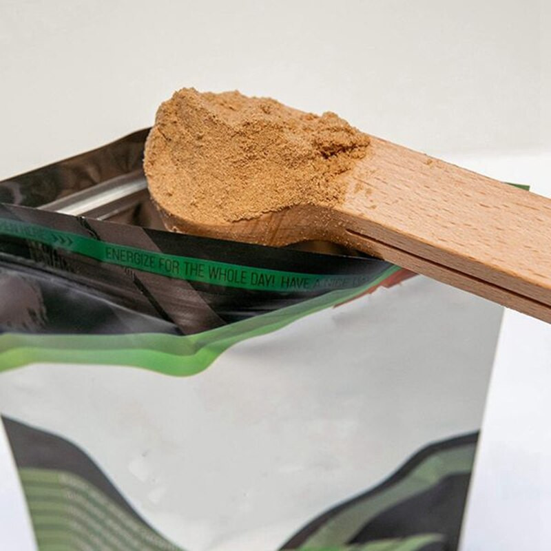 5 bucăți lingură din lemn de cafea și lingură de măsurare cu clemă pentru pungă 2 în 1 lingură de măsurare pentru sigiliu de pungi pentru boabe, cafea espresso, ceai