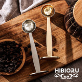 Лъжица за набиване от неръждаема стомана Преса за кафе Мерителна лъжичка Инструменти за пресоване на прах Разпределителни съдове Кафе Кафе Аксесоари за кафе