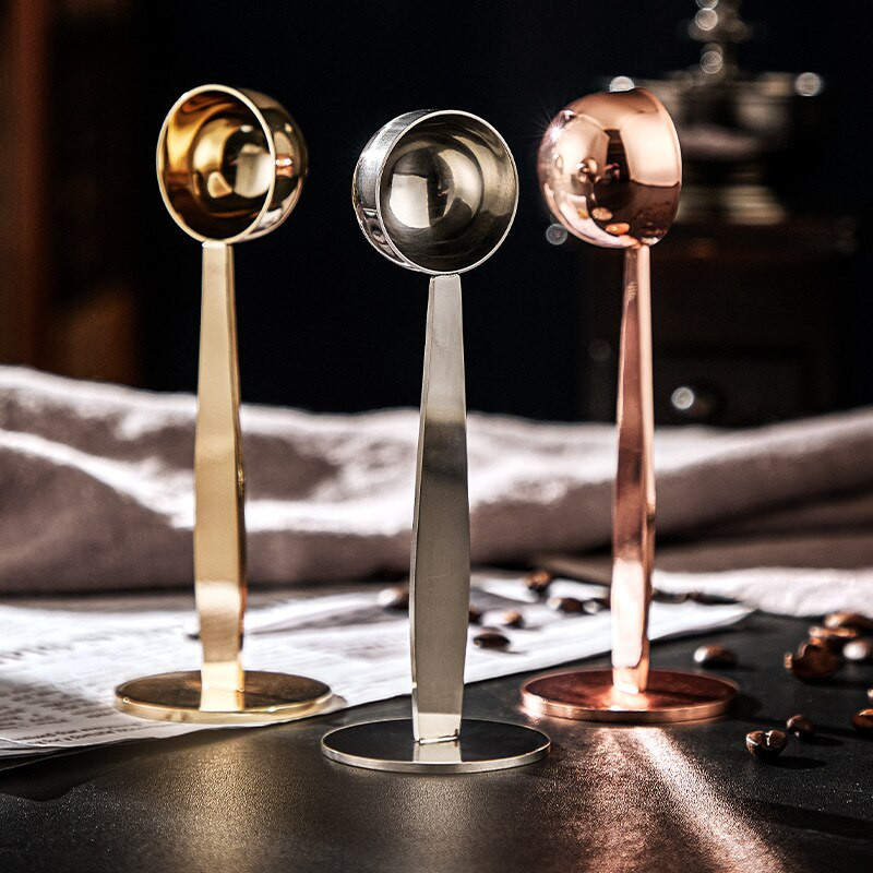 Лъжица за набиване от неръждаема стомана Преса за кафе Мерителна лъжичка Инструменти за пресоване на прах Разпределителни съдове Кафе Кафе Аксесоари за кафе