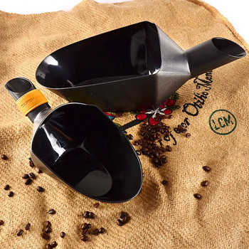 CAFEMASY Инструменти за кафе ABS пластмасова лъжичка за сервиране на кафе на зърна с кожена каишка 1 кг мерителна лъжица за кафе