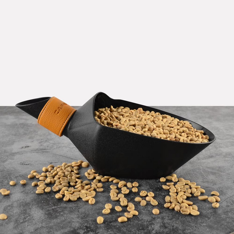 CAFEMASY Инструменти за кафе ABS пластмасова лъжичка за сервиране на кафе на зърна с кожена каишка 1 кг мерителна лъжица за кафе