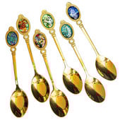 Нов дизайн Кралски стил 304 Лъжици за кафе от неръждаема стомана Дизайн на Ван Гог