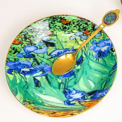 Нов дизайн Кралски стил 304 Лъжици за кафе от неръждаема стомана Дизайн на Ван Гог