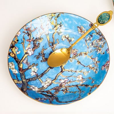 Нов дизайн Кралски стил 304 Лъжици за кафе от неръждаема стомана Дизайн на Ван Гог