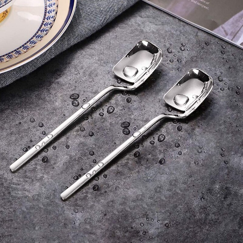 Лъжици за кафе, 6 броя лъжички за еспресо, 5,6 инча малки лъжички от неръждаема стомана Чаени лъжички Малка лъжичка