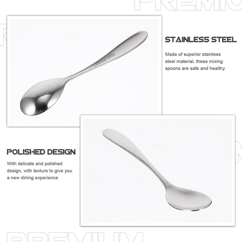 Šaukštai Šaukštas Pyragas Kava Grietinėlė Ledai Kaušelis Cukraus Maišymas Plienas Nerūdijantis Vakarienė Maišymas Druska Patiekimas Arbatiniai Šaukšteliai Desertas Espresas