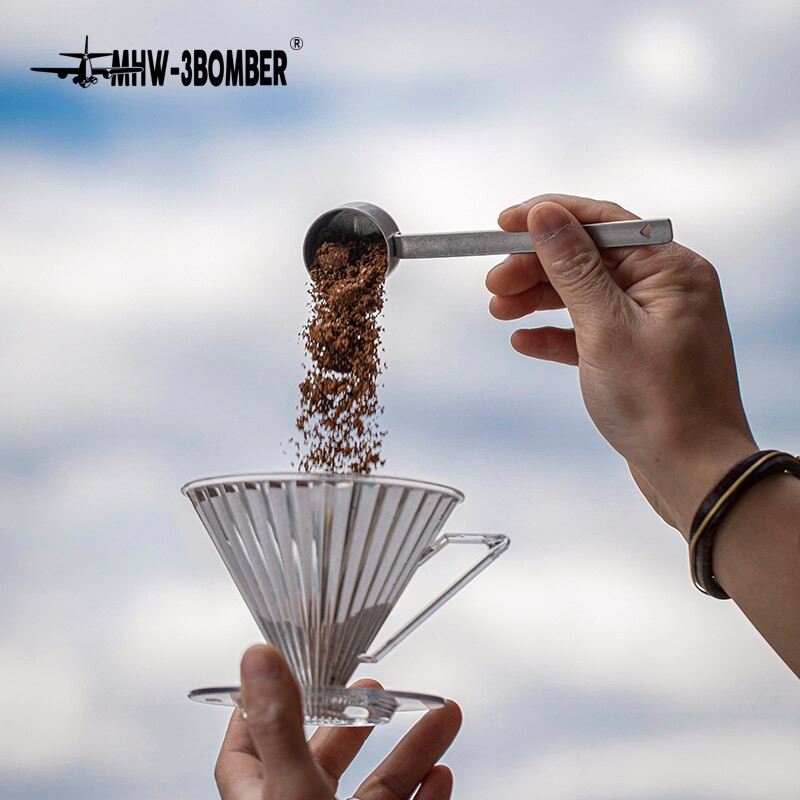 Žlica za kavu 8 g od nehrđajućeg čelika, dugačka ručka za mjerenje espressa, žlica za kavu u zrnu za bariste