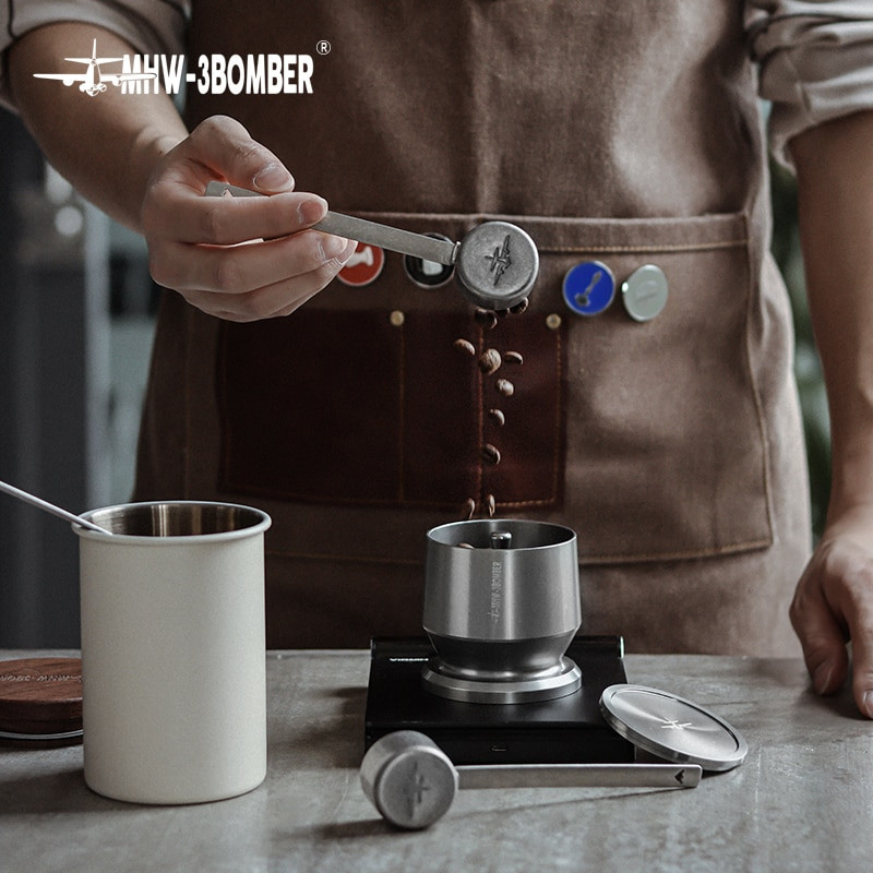 Žlica za kavu 8 g od nehrđajućeg čelika, dugačka ručka za mjerenje espressa, žlica za kavu u zrnu za bariste