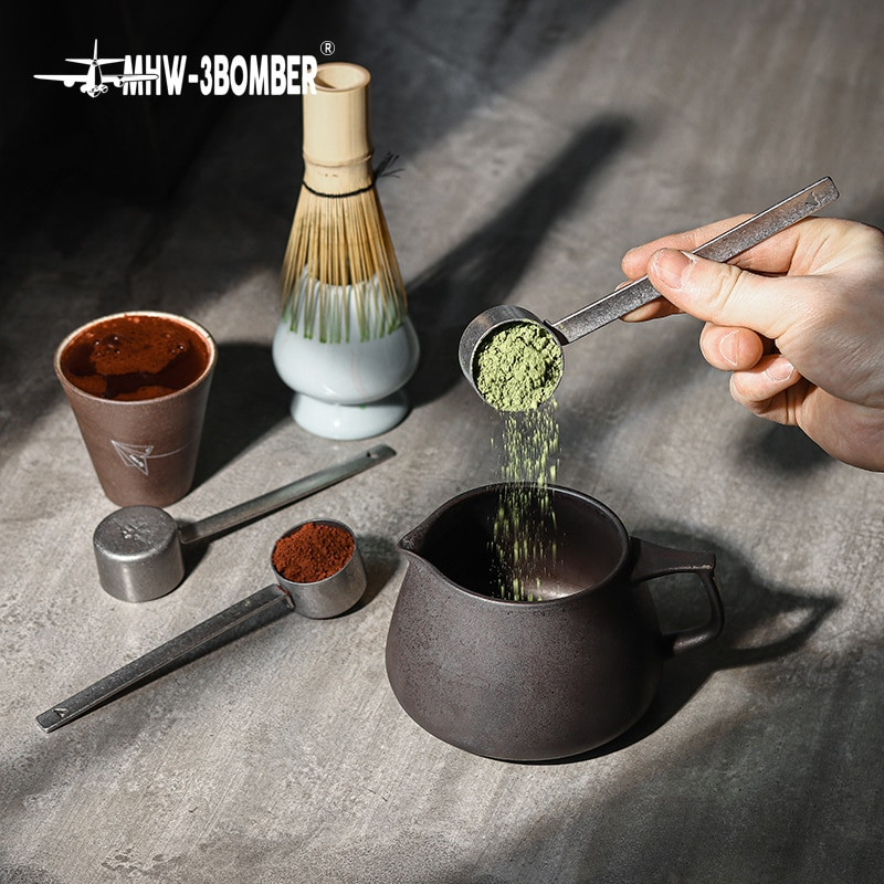 Žlica za kavu 8 g od nehrđajućeg čelika, dugačka ručka za mjerenje espressa, žlica za kavu u zrnu za bariste