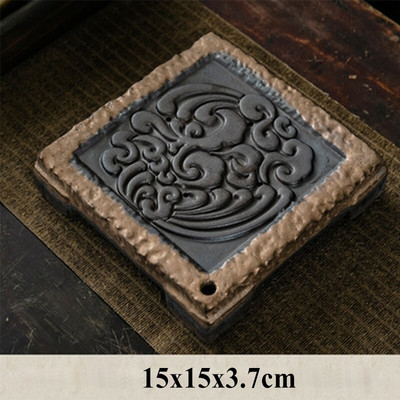 Tavă de ceai din ceramică retro aurita Tavă de înmuiere uscată Baza de ceainic japonez Tip de stocare a apei Masă mică de ceai Set de ceai Kung Fu Masă de ceai