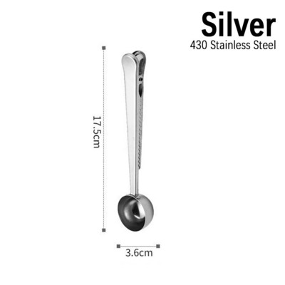 Dva u jednom Žlica za kavu od nehrđajućeg čelika Stezaljka za brtvljenje Kuhinjski zlatni dodaci Primatelj Cafe Expresso Cucharilla Dekoracija
