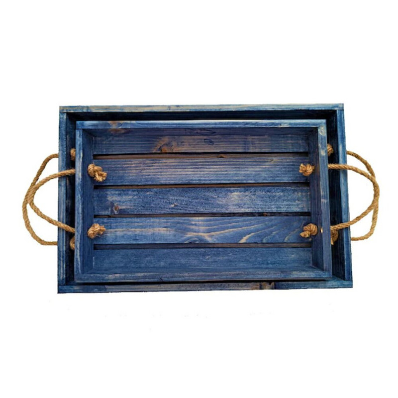 Medinis padėklas arbatos kavos patiekimo padėklas serviravimo lėkštės Medinės dvigubos virvės, padalytos lėkštės, virtuvės priedų pristatymas