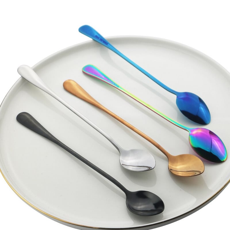 10 komada čajnih žličica s dugom drškom, žličica za kavu od nehrđajućeg čelika, set pribora za jelo za sok, pribor za jelo za piće