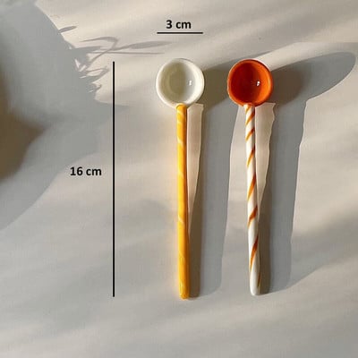 Meleg ólomüveg spirálkanál kávéskanál tejkeverő rúd nyalóka kanál dekoratív ital