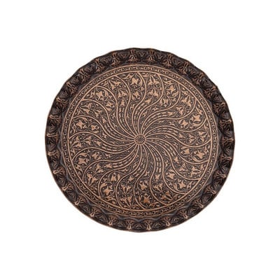 Tavă de ceai Tavă de cafea Tavă autentică realizată manual ceașcă de cafea Produse decorative pentru bucătărie cu culori antice, galben argintiu și auriu