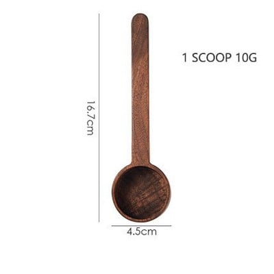 Barista kavos priedai Šaukštų kavos reikmenų rinkinys Mini Retro Spoon Cafe Natūralus medinis šaukštas Kavos pupelių miltelių matavimo šaukštas