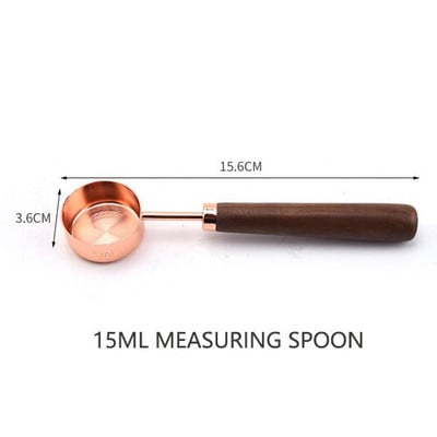 Barista kavos priedai Šaukštų kavos reikmenų rinkinys Mini Retro Spoon Cafe Natūralus medinis šaukštas Kavos pupelių miltelių matavimo šaukštas