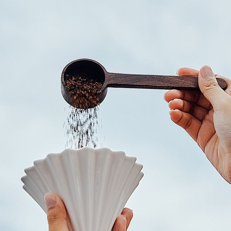 Barista kavos priedai Šaukštų kavos reikmenų rinkinys Mini Retro Spoon Cafe Natūralus medinis šaukštas Kavos pupelių miltelių matavimo šaukštas