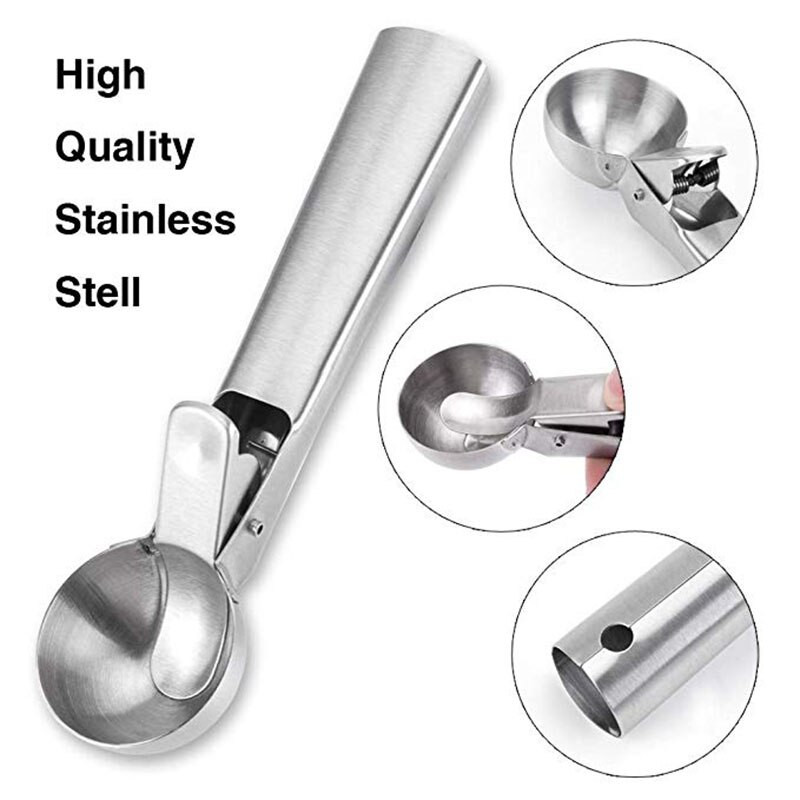 WALFOS žlica za sladoled od nehrđajućeg čelika kopač za sladoled neprianjajući aparat za pravljenje ledenih kuglica od lubenice