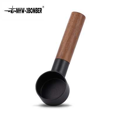 MHW-3BOMBER MIO Мерителна лъжица 8g Неръждаема стомана и масивно дърво Инструменти за бариста Кафе машина Аксесоари Latte Espresso Lungo