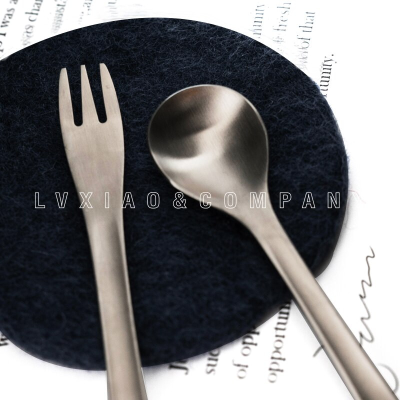 Žlice za kavu i vilica od nehrđajućeg čelika za hladna pića, voće, sladoled, desert, čajna žlica, vilica za kolače