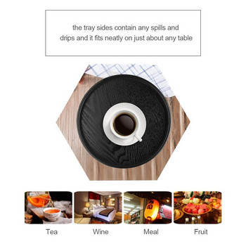 Στρογγυλός μασίφ ξύλινος δίσκος τραπεζιού τσαγιού Σνακ καφέ-φαγητού γεύματα Δίσκος σερβιρίσματος κινέζικου τσαγιού Ορθογώνιος παραδοσιακός δίσκος Kung Fu από μπαμπού