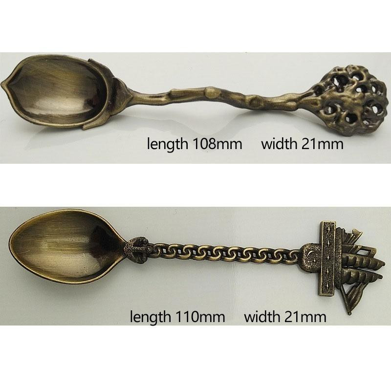 Aukštos kokybės 5 vnt./rinkinys Creative Retro kavos šaukštai nerūdijančio plieno dovanų senovinis rinkinys