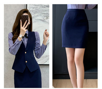 Costum de dama elegant in trei culori