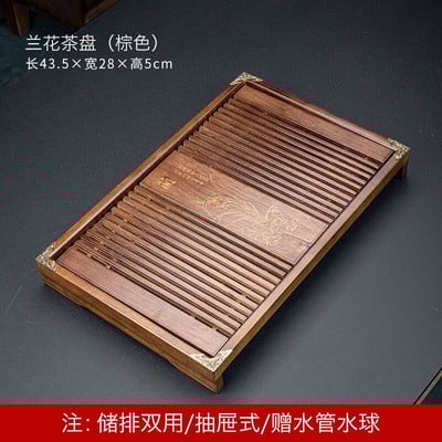 Kínai tömörfa teatálca lefolyó háztartási Kung Fu teáskészlet teástálca tároló kellékek nappali dohányzóasztal dekoráció