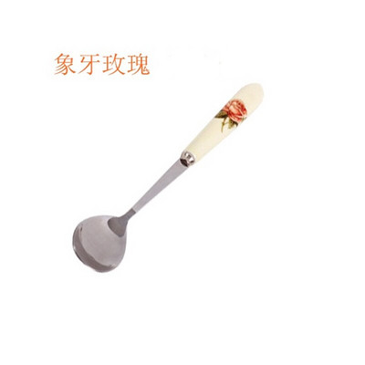 5Pcs/Set Keramička drška od nehrđajućeg čelika Žličica za čaj Kreativna žličica za kavu Žličica za med i sladoled Mala žličica za čaj 15 cm