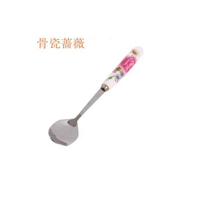 5Pcs/Set Keramička drška od nehrđajućeg čelika Žličica za čaj Kreativna žličica za kavu Žličica za med i sladoled Mala žličica za čaj 15 cm