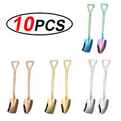 10Pcs/Lot Set žličica za kavu od nehrđajućeg čelika Kreativno posuđe Lopata Lopata za sladoled Lopata za desert Žličica Rođendanski dar