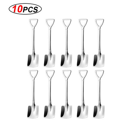 10Pcs/Lot Set žličica za kavu od nehrđajućeg čelika Kreativno posuđe Lopata Lopata za sladoled Lopata za desert Žličica Rođendanski dar