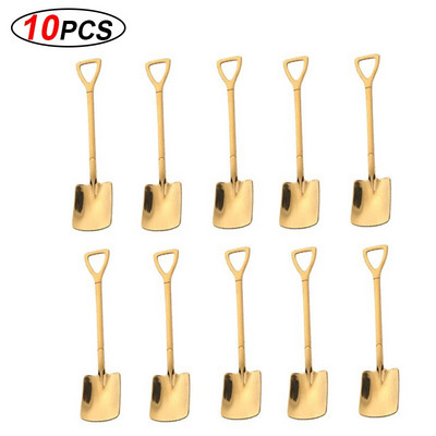 10Pcs/Lot Set žličica za kavu od nehrđajućeg čelika Kreativno posuđe Lopata Lopata za sladoled Lopata za desert Žličica Rođendanski dar