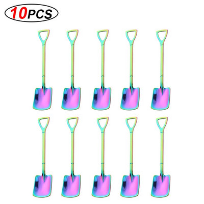 10Pcs/Lot Set žličica za kavu od nehrđajućeg čelika Kreativno posuđe Lopata Lopata za sladoled Lopata za desert Žličica Rođendanski dar