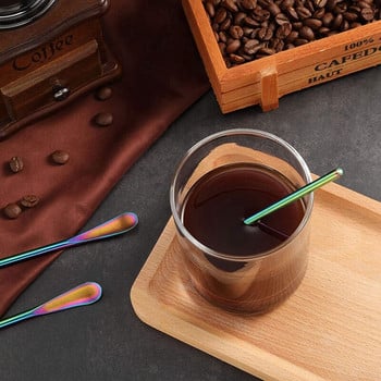 Κουτάλια καφέ Cocktail Tea Stir Sticks Κουτάλια Espresso Αναδευτήρα Ροφημάτων Κουτάλια με κοντή λαβή για το γραφείο στο σπίτι