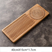 Poslužavnik za čaj od punog bambusovog drveta Prostirka od ratana Pravokutnik za posluživanje Stolni tanjur Tanjur Dodaci Tanjurić Posuda za odlaganje hotelskog čaja