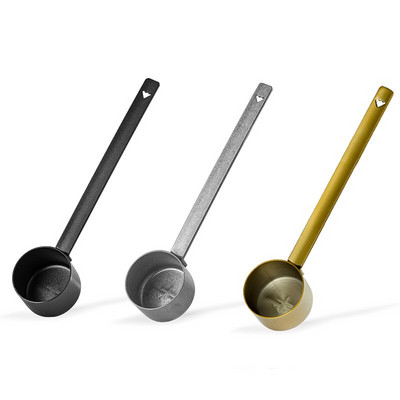 Rozsdamentes acél kávébab mérőkanál eszpresszópor kanalak finom kávékanál Elegáns kávézó bár konyhai kiegészítők