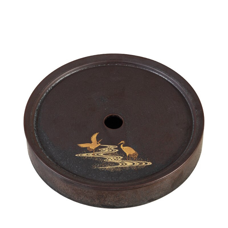 Keramička ladica za čaj Mali dvoslojni spremnik vode Vrsta ladice za suhi izliveni čaj Japanski okrugli stol za čaj Tanjurić stolna ladica