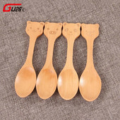 4 komada Mačka Životinja Drvo Kuhinjski pribor za kuhanje Alat Žlica za juhu Čajna žlica Pribor za jelo DIY Kuhanje Drvena žlica za jelo