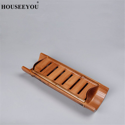 Rankų darbo natūralaus bambuko arbatos padėklas Kinietiškas Kung Fu arbatos rinkinys Priedai Pagrindinis Paprastas Mini stačiakampis bambuko serviravimo padėklas