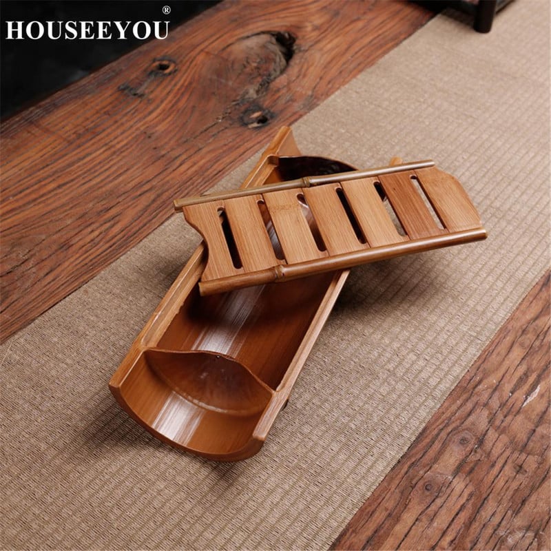 Rankų darbo natūralaus bambuko arbatos padėklas Kinietiškas Kung Fu arbatos rinkinys Priedai Pagrindinis Paprastas Mini stačiakampis bambuko serviravimo padėklas
