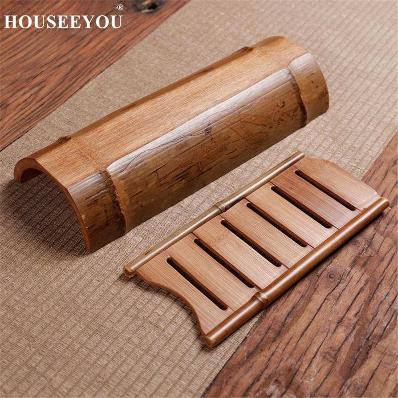Rankų darbo natūralaus bambuko arbatos padėklas Kinietiškas Kung Fu arbatos rinkinys Priedai Pagrindinis Paprastas Mini stačiakampis bambuko serviravimo padėklas