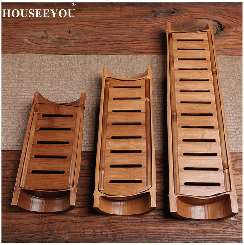 Rankų darbo natūralaus bambuko arbatos padėklas Kinietiškas Kung Fu arbatos rinkinys Priedai Pagrindinis Paprastas Mini stačiakampis bambuko serviravimo padėklas